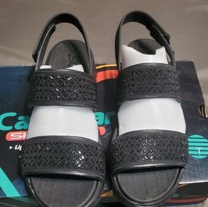 Skechers CaliGear Bling Black Sandals size 9